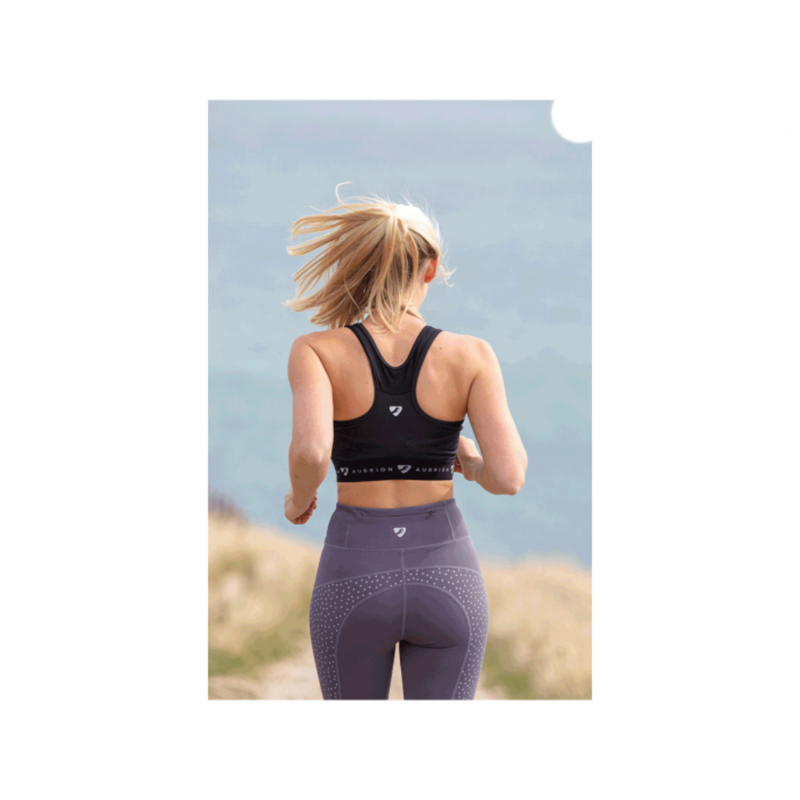 Shires Aubrion Ladies Sierra Sports Bra - Black-1